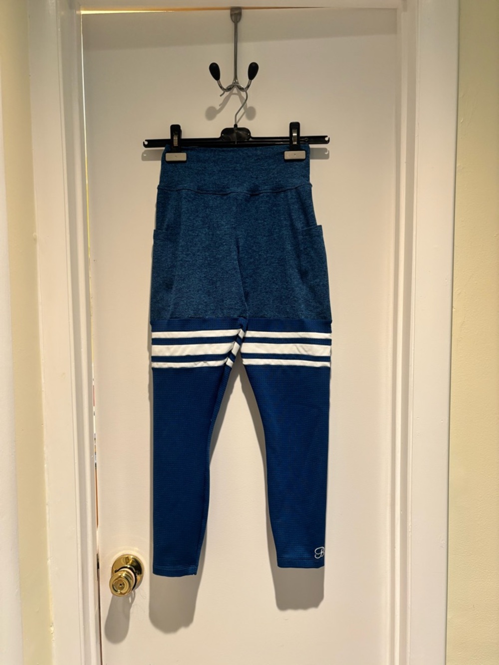 Bombshell Sportswear - Thigh high Leggings in Heathered Royal Blue - Size Large - Picture 2 of 5